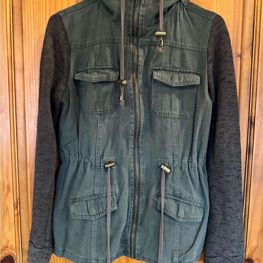 Women's Green Hooded Jacket